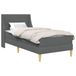 vidaXL Bedframe met matras met hoofdeinde Donkergrijs 90 x 190 cm Stof