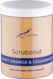 Claudius Cosmetics B.V. Scrubzout Sweet Orange & Cedarwood in handige pot - 1250 gram - met witte deksel - Hydraterende Lichaamsscrub