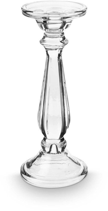 vtwonen Kandelaar Transparant Glas 9.9x25cm