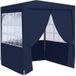 Tente de fête tente de réception avec parois latérales 2x2 m bleu 90 g/m²