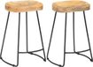 Prolenta Maison Exclusive - Tabourets de bar Gavin, lot de 2, en bois massif de manguier