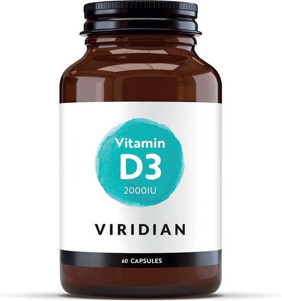 Viridian Vegan Vitamine D3 2000 IE 60 vegicaps
