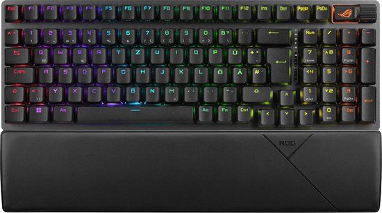 Asus ROG Strix Scope II 96 - Toetsenbord - Draadloos - Bluetooth 5.1 - USB - 1000 Hz - RGB - zwart