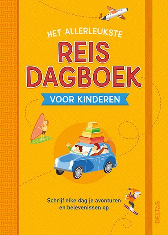Deltas Het allerleukste reisdagboek voor kinderen - Oranje - Hardcover