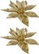 Cosy&Trendy Décoration sapin de Noël fleur - 2 pièces - 15 cm - doré