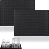 Merkloos Relaxdays Barmat - Set van 2 - 40 x 30 cm - PVC - Zwart