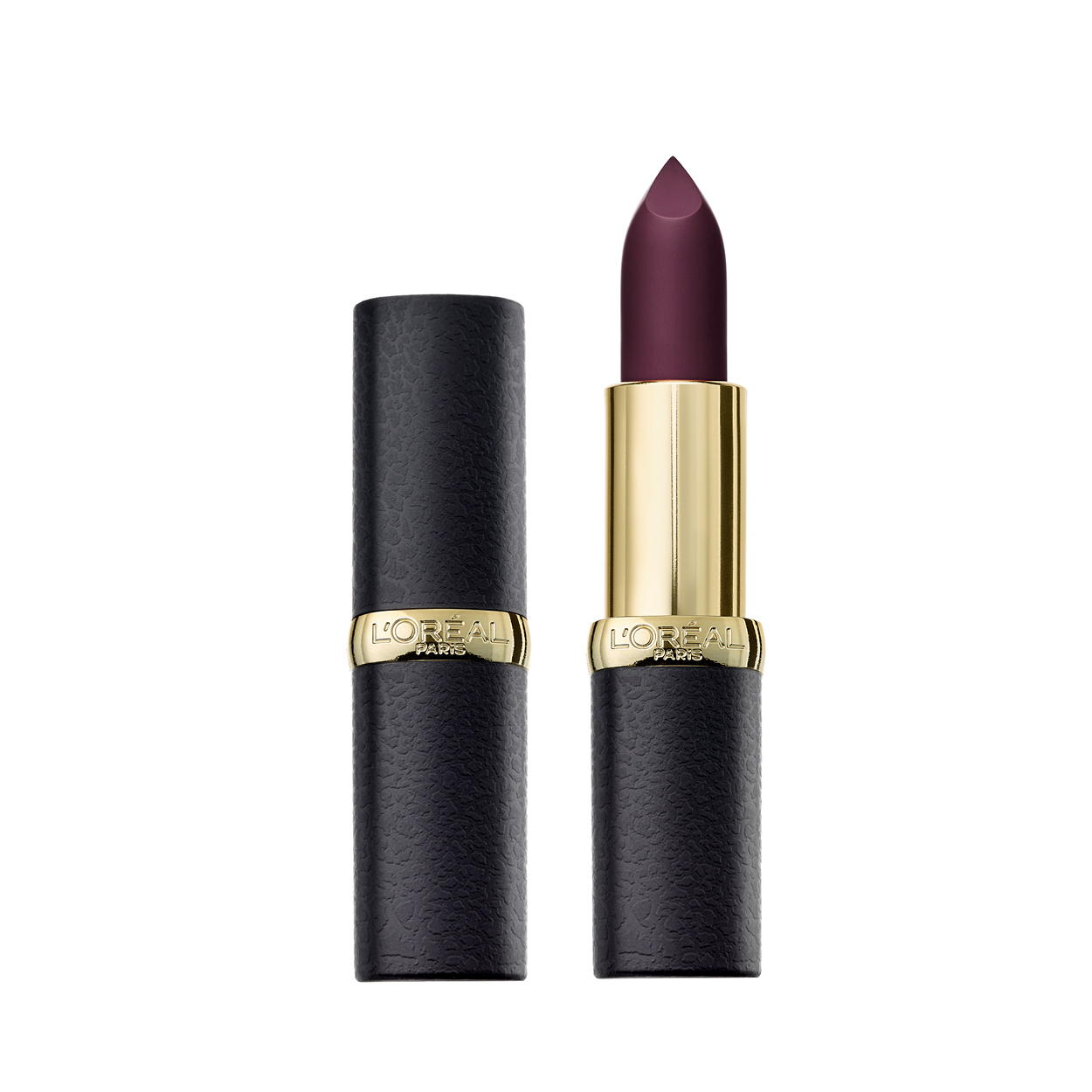 L'Oréal Make-Up Designer Color Riche Matte Lipstick - 473 Obsidian - Paars - Verzorgende Matte Lippenstift verrijkt met Camillia en Jojoba oliën - 4,54 gr.