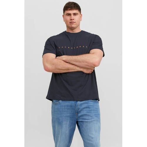 JACK & JONES PLUS SIZE oversized T-shirt JJESTAR Plus Size - donkerblauw