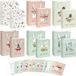 Sacs cadeaux Noël - Set d'emballage cadeau - Emballage cadeau festif - Motifs de Noël uniques - 12 pièces - Blanc