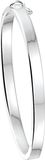 The Jewelry Collection Bangle Scharnier Vlakke Buis - 5 X 60 mm - Zilver