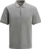 JACK&JONES ESSENTIALS JJEAUSTIN ZIP POLO SS NOOS Heren Poloshirt - Ultimate Grey - XL