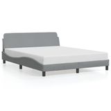 vidaXL Bedframe "Dover" stof lichtgrijs 160x200 cm