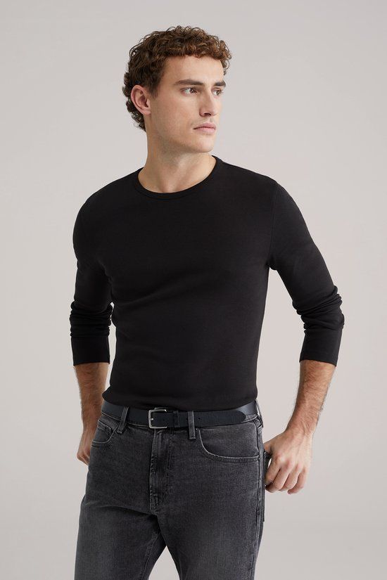 WE Fashion Heren T-shirt Zwart M