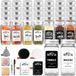Sans marque Pots à épices carrés avec insert saupoudreur - lot de 35 pièces - 120 ml - set de salières en verre