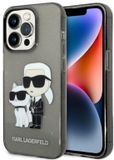 Karl Lagerfeld Glitter - Back Cover - TPU - Zwart - iPhone 14 Pro Max