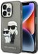 Karl Lagerfeld Glitter - Back Cover - TPU - Zwart - iPhone 14 Pro Max
