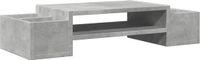 vidaXL Monitorstandaard met opbergruimte 70x27x15 cm hout betongrijs
