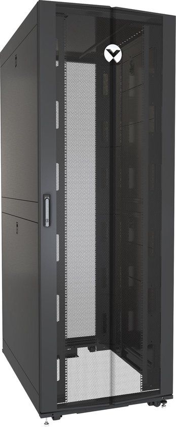 Vertiv VR3357 rack 48U Vrijstaande rek Zwart, Transparant