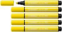 STABILO Pen 68 MAX Viltstift, Citroengeel, Doos van 5 stuks
