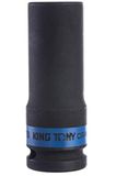 KING TONY 443018M 12 Point Drive Deep Impact Socket, 18 mm, 1/2-inch, Zwart
