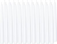 Trend Candles Dinerkaarsen/kandelaarkaarsen Cello - 24x stuks - wit - 8 branduren - 25 cm