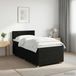 vidaXL Boxspringbed met matras met hoofdeinde, zwart, 100 x 200 cm, stof