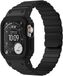 Buddi Forge Bandje en Hoesje Geschikt voor Apple Watch 49MM - Siliconen Sportbandje met Case - Magneetsluiting - Zwart