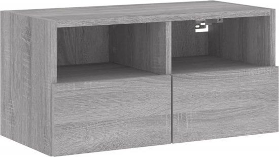 vidaXL Tv-wandmeubel 60x30x30 cm bewerkt hout grijs sonoma eikenkleur