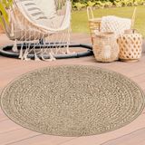 Tapis d'extérieur aspect sisal, 160 cm, rond