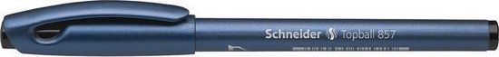Schneider Schrijfwaren Schneider Topball 857 Rollerball Pen Zwart 0,6 mm Fijn 10 Stuks