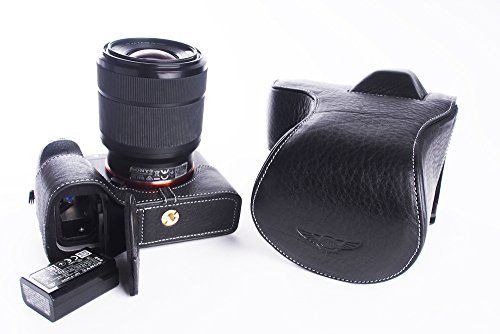 TP Handgemaakte Echt Lederen Full Camera Case Bag Cover Voor Sony A7 II A7R M2 A7S Mark II 28-70mm, FE 55mm/F1.8 En 35mm Lens Bottom Opening Versie Zwart Kleur