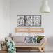 Stijlvol zwart decoratief metalen wandaccessoire, 114 x 50 cm, 100% metaal, 1,2 mm dik, perfect voor moderne woondecoratie en kunstdisplay