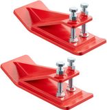 VEVOR Tractorbakbeschermers, 2-Pack Stalen Bakrandbeschermers, Antislipvoorziening met Dubbele Zeskantmoeren en -Bouten, voor Sneeuw-, Bladruiming en Grindstrooiing (Rood)