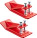 VEVOR Tractorbakbeschermers, 2-Pack Stalen Bakrandbeschermers, Antislipvoorziening met Dubbele Zeskantmoeren en -Bouten, voor Sneeuw-, Bladruiming en Grindstrooiing (Rood)