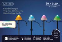 Lumineo LED piquet l380h20 cm noir/argent éclairage de Noël
