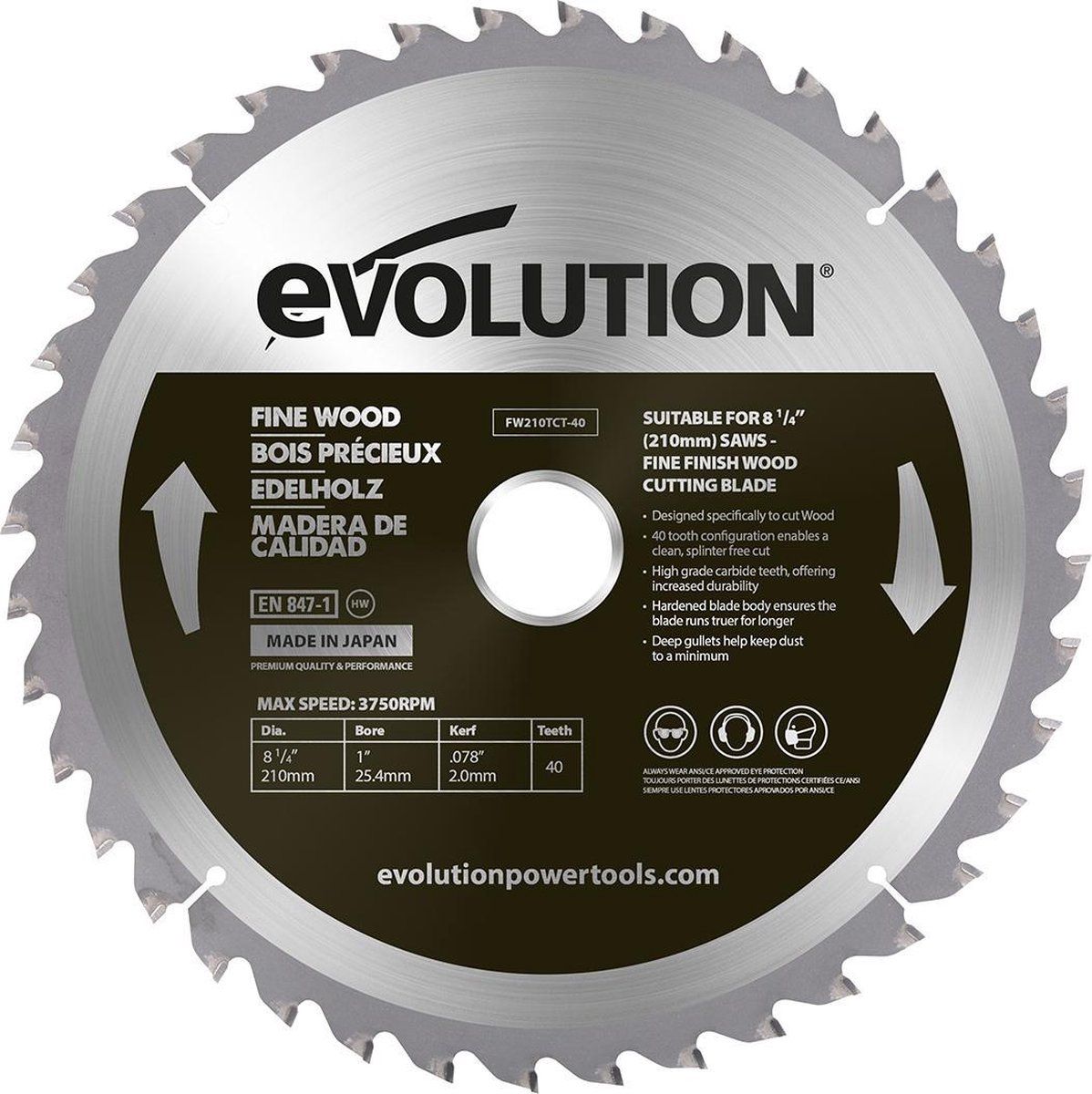 Evolution Power Tools FW210TCT-40