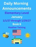 Daily Morning Announcements (Book 6) January 1st-29th, 2027