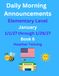 Daily Morning Announcements (Book 6) January 1st-29th, 2027