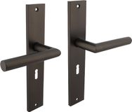 Intersteel Deurkruk Bastian op schild 245x45 mm sleutelgat 56 mm antracietgrijs