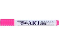 Kreul 90606 - Javana textiel artmarker, roze, met universeel inzetbare penseelpunt ca. 1-3 mm, briljante stofstift voor lichte stoffen