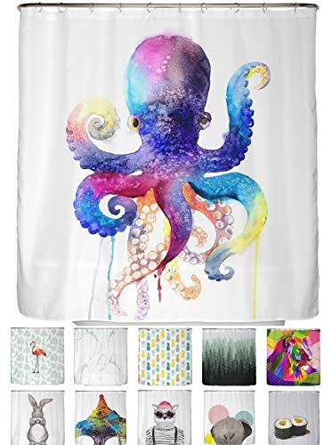 arteneur Arteneur® - anti-schimmel douchegordijn 180x200 - Aquarel Inktvis