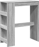 vidaXL Bartafel met rekken, bewerkt hout, grijs Sonoma, 90x40x103,5 cm