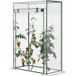 Serre de balcon blanche, structure acier et bâche PVC résistante, idéale pour plantes et légumes toute l'année, 100x50x150 cm
