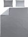Meyco Uni dekbedovertrek + kussenslopen - 240x200/220 cm - Grijs/Lichtgrijs