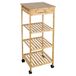 axentia Keukenwagen, ca. 37 x 89,5 x 37 cm, hout