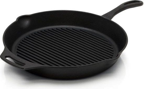 Petromax Gietijzeren Grillpan/Skillet 35 cm met Steel