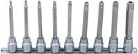 KS Tools 911.3980 3/8" Bit-dopsleutelset met boring, lang, 9-dlg, TB20-TB60