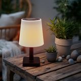 Lampe solaire pour table, avec un pied noir - environ 23 x 12 cm - Lampe d'extérieur pour table