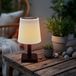 Lampe solaire pour table, avec un pied noir - environ 23 x 12 cm - Lampe d'extérieur pour table