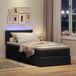 Maison Exclusive - Lit plateforme avec matelas et LED Noir 100x200 cm Tissu